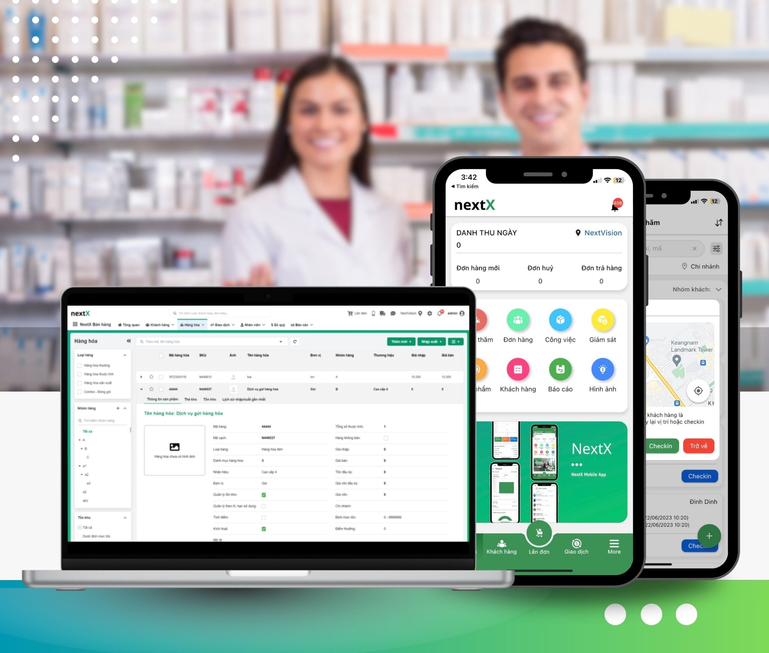 nextx dms ngành dược phẩm nhà thuốc y tế