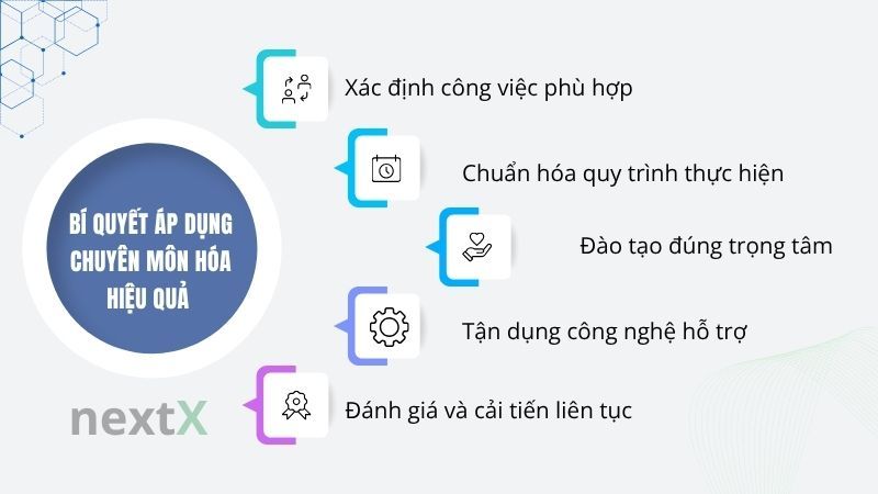 Bí quyết áp dụng chuyên môn hóa hiệu quả là gì?