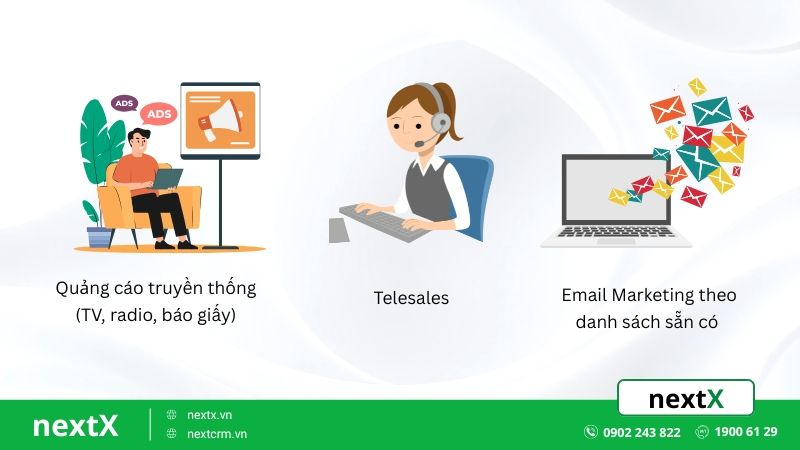 Các hình thức Outbound Marketing phổ biến hiện nay