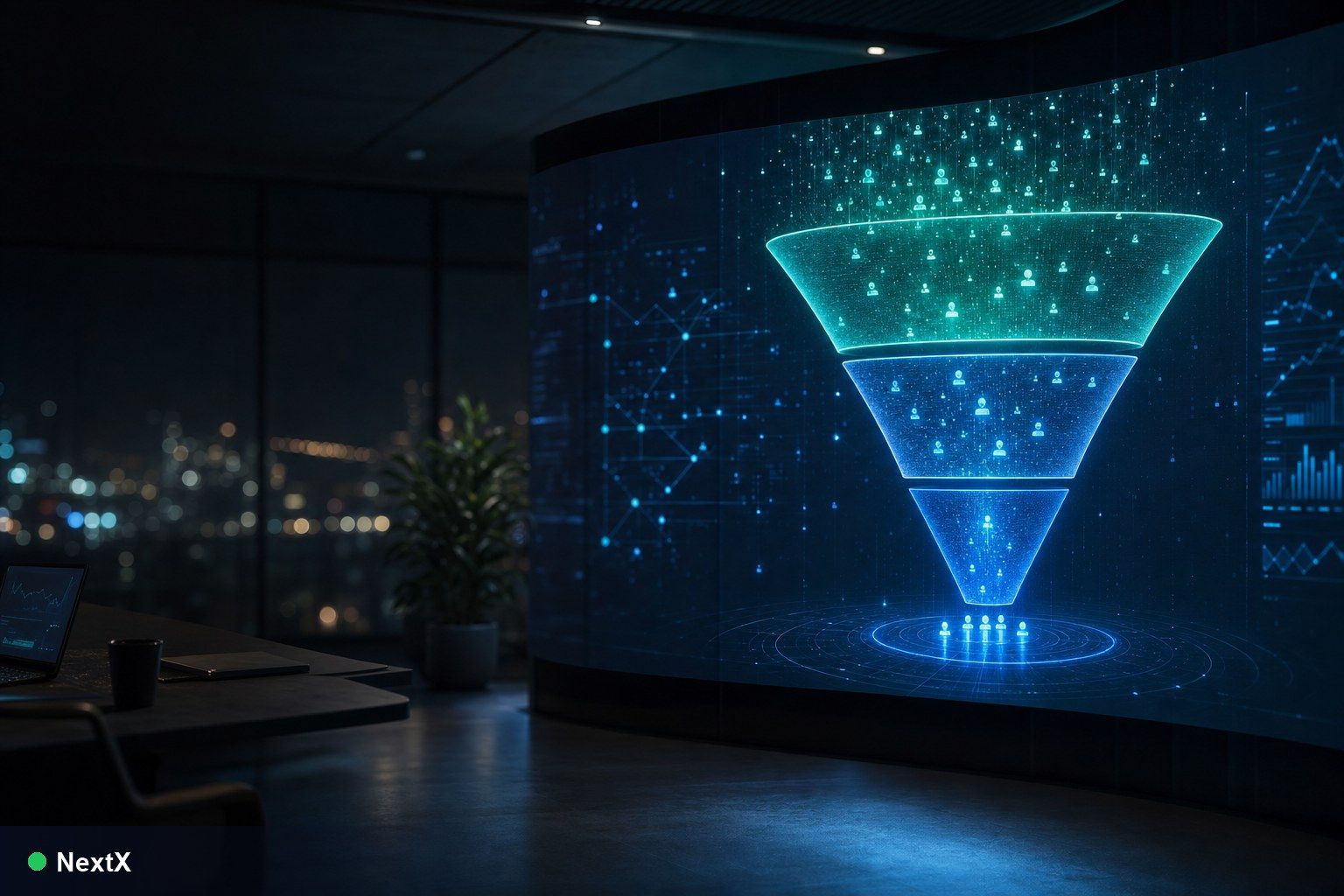 NextX — Lead funnel là gì: phễu khách hàng tiềm năng 5 giai đoạn trong CRM