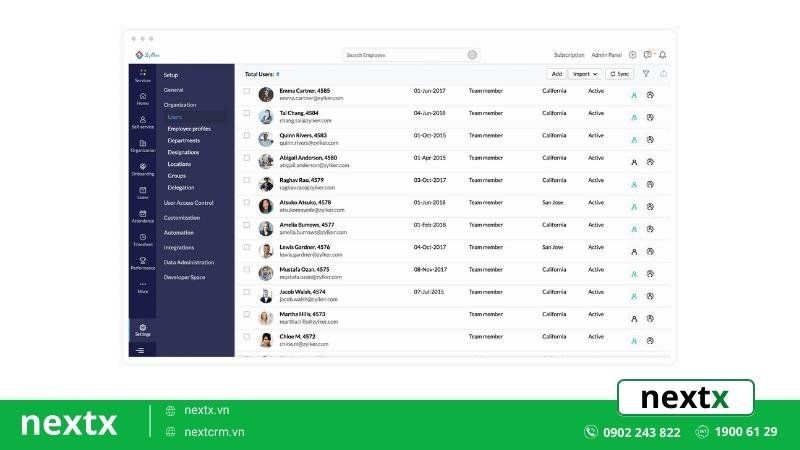 phần mềm zoho