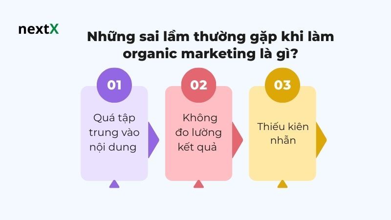 Những sai lầm thường gặp khi làm organic marketing là gì? 