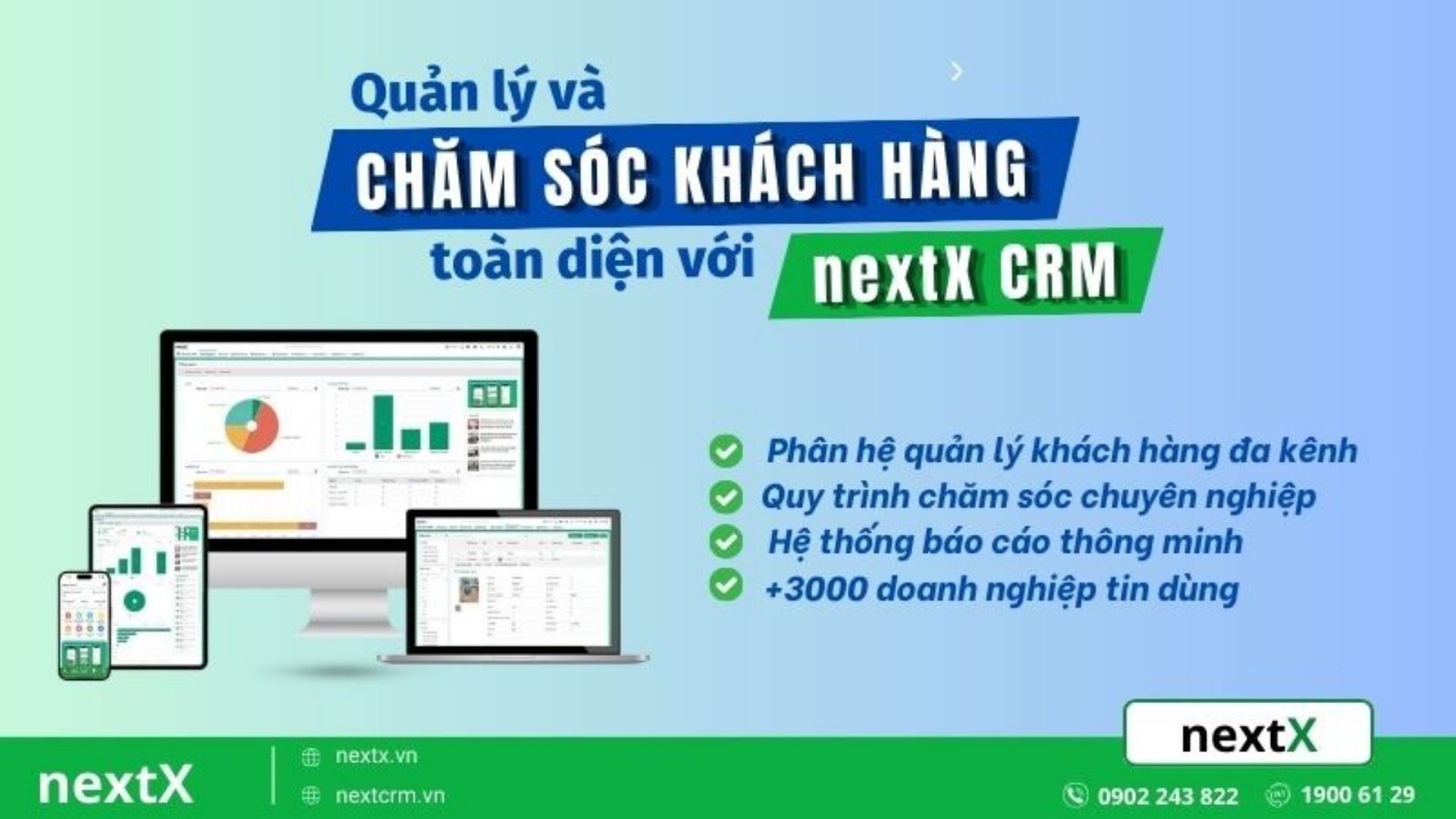 Phần mềm CRM NextX giúp quản lý sự kỳ vọng của khách hàng hiệu quả