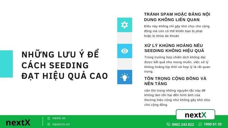 Những lưu ý để cách seeding đạt hiệu quả cao