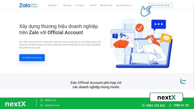 tạo zalo oa