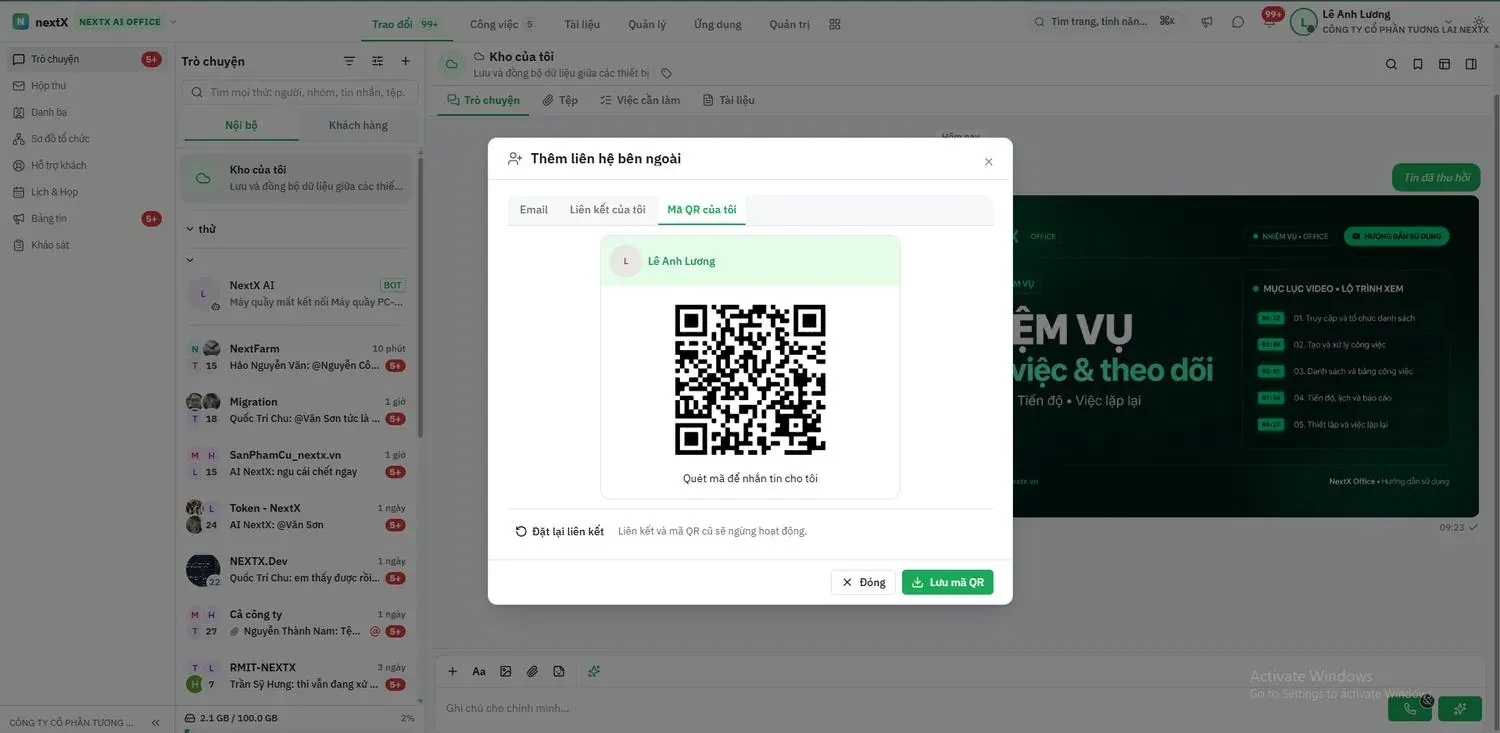 Mã QR của tôi.